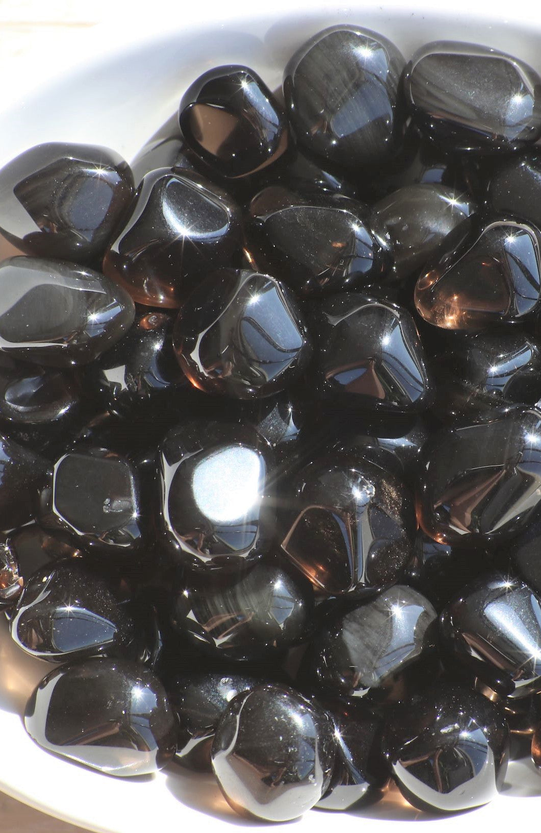 Apache Tear Obsidian Tumbled Stone - A Grade